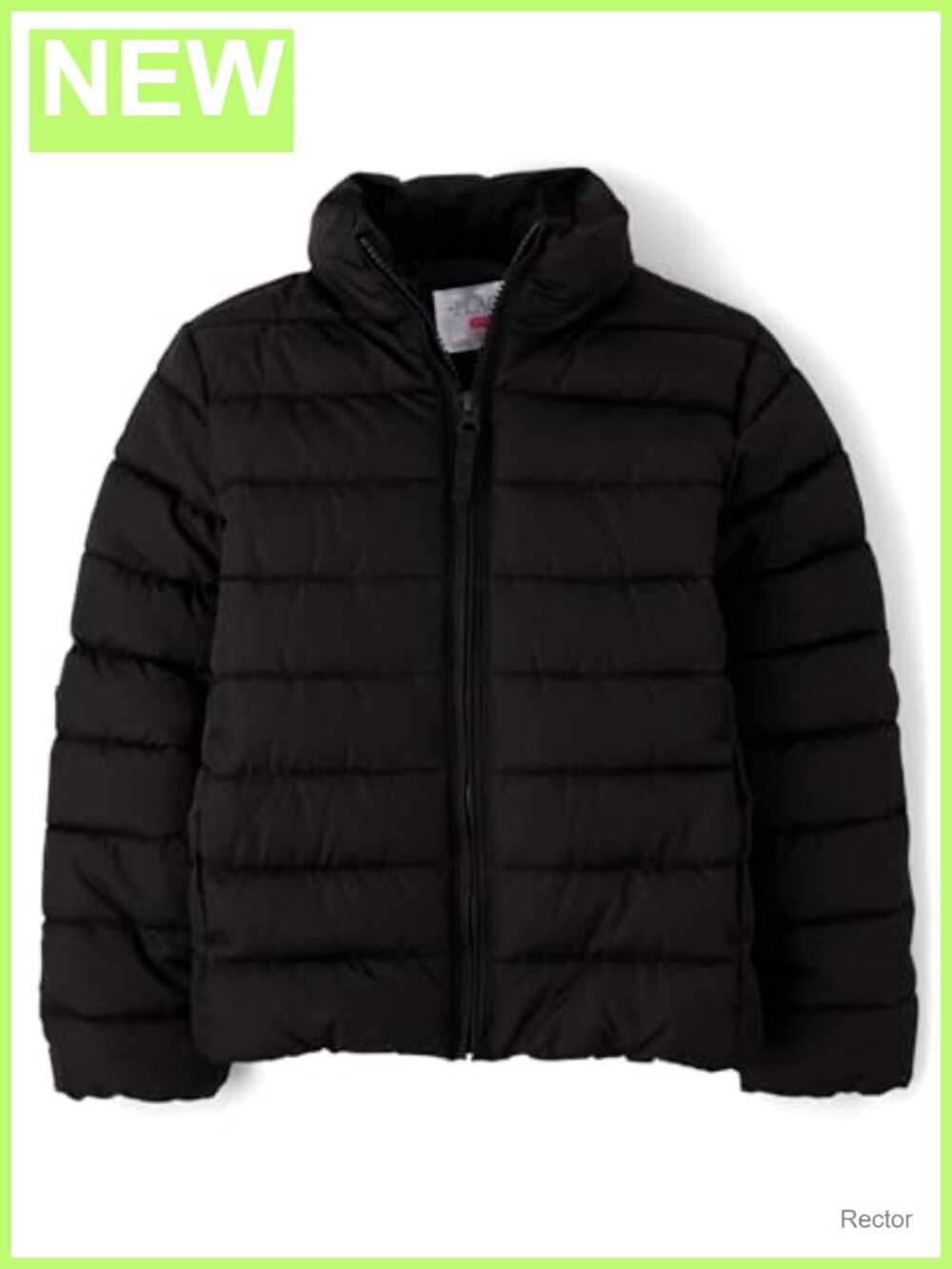 Girls Quilted Puffer Jacket Wind-Resistant Water-Resistant Zip Front